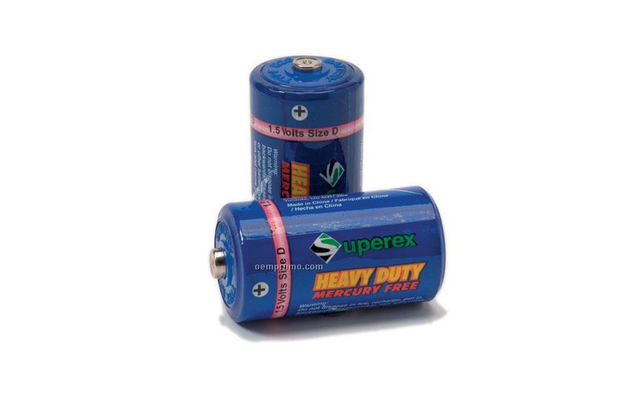 Heavy Duty D Batteries - Per Pair (Blank Only)