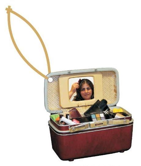 Makeup Case Executive Ornament W/ Mirrored Back (2 Square Inch)