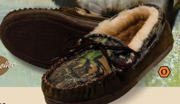 Adult Camo Leather Slippers