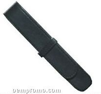 Black Plonge Leather Pen Case