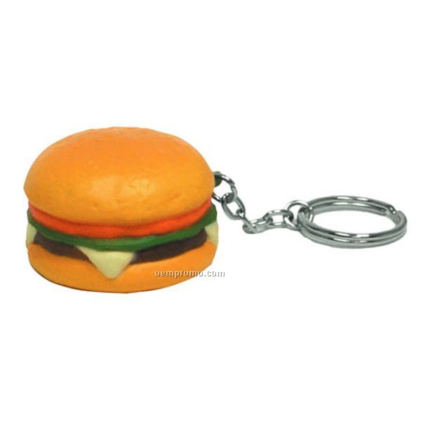 Hamburger Key Chain Squeeze Toy