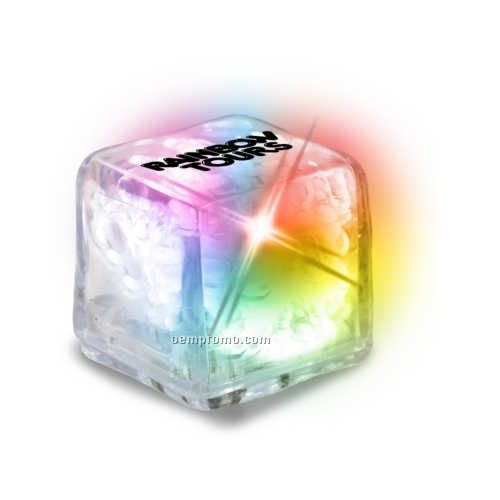 Clear Ice Cube W/ Color Changing LED Light