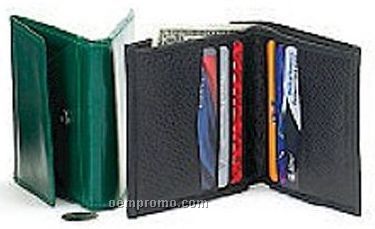 Ladies Leather Wallet With Outside Coin Pocket