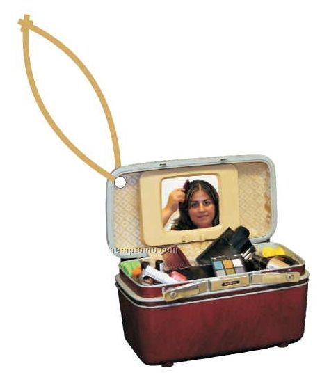 Makeup Case Executive Ornament W/ Mirrored Back (3 Square Inch)