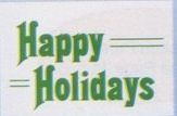 30' Fringe Holiday Pennant W/ Green Pre-printed Message (Happy Holidays)