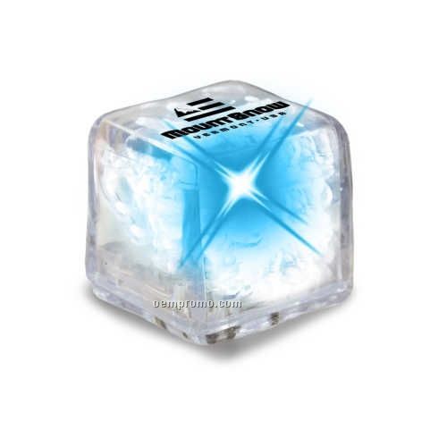 Clear Ice Cube W/ Blue LED Light