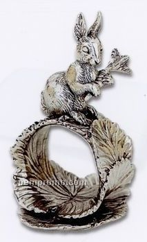 The 1824 Collection Silverplated Rabbit & Carrot Napkin Ring