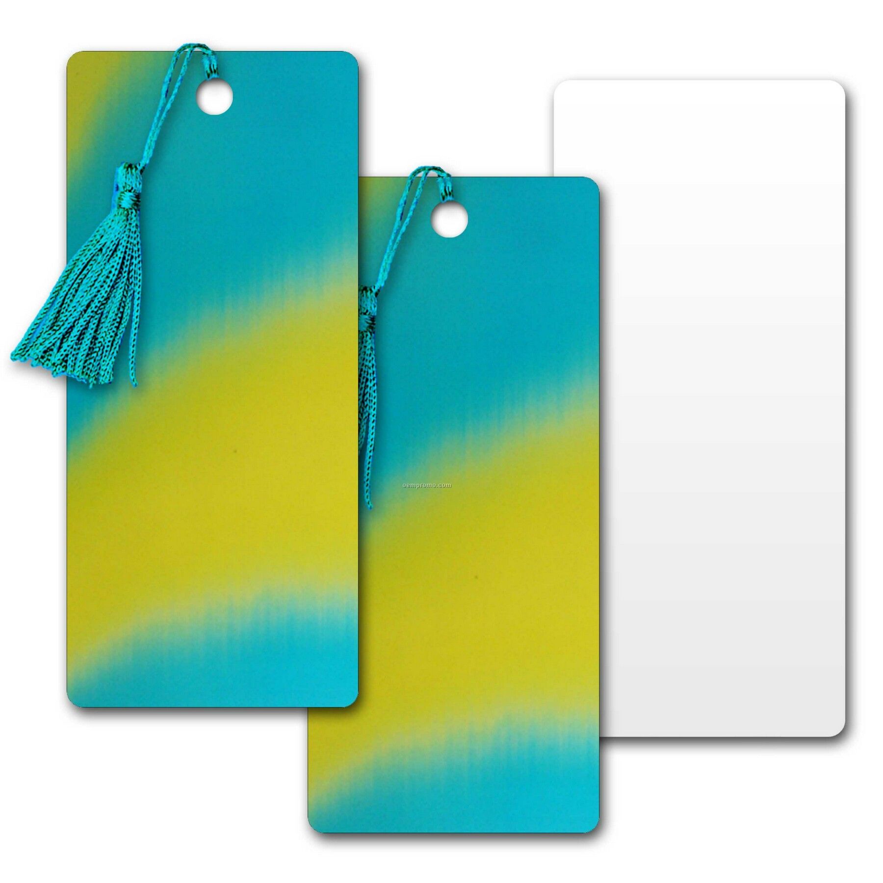 3d Lenticular Pvc Bookmark Yellow And Turquoise Changing Colors (Blanks)