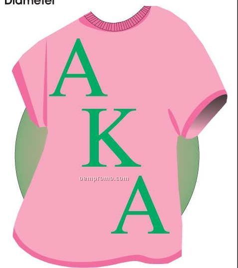 Alpha Kappa Alpha Sorority T-shirt Acrylic Coaster W/ Felt Back