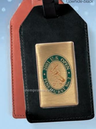 Delancy Calfskin Luggage Tag W/ Brass Plate - Etched
