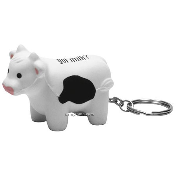 Milk Cow Key Chain Squeeze Toy