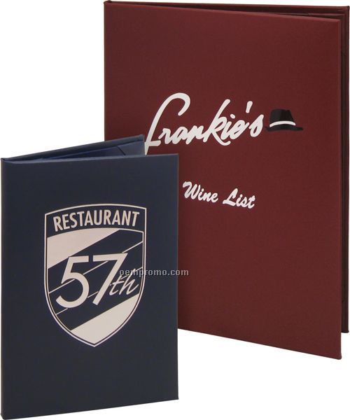 Oakmont Padded Menu Cover - 1 View (4-1/4"X11")