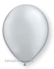 11" Silver Latex Single Color Balloon
