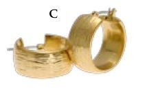 Liz Gold Hoop Earrings W/ Hinged Closure