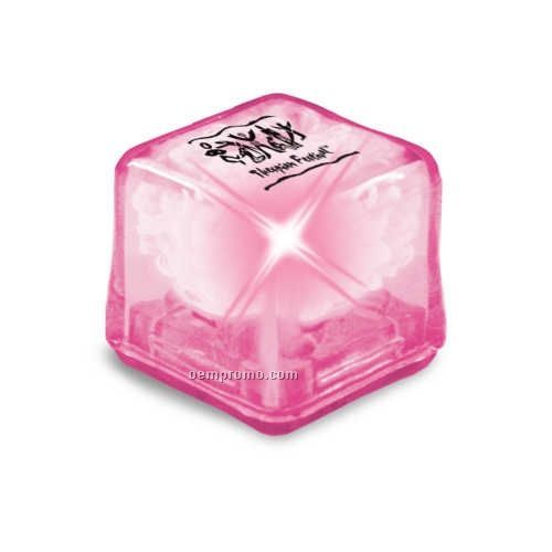 Pink Ice Cube W/ Pink LED Light
