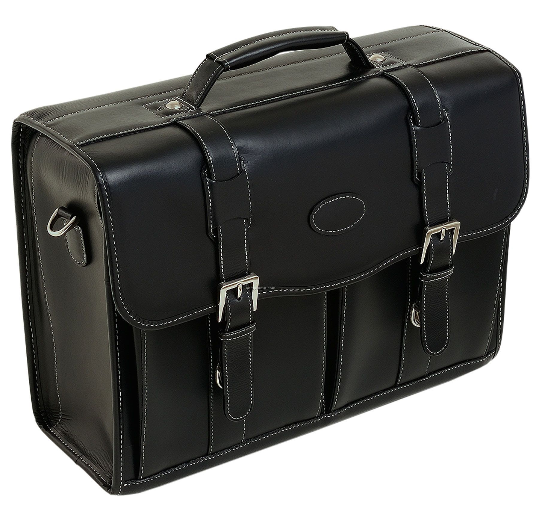 Rollandi Leather Laptop Case - Black