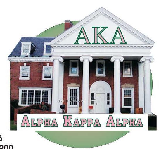 Alpha Kappa Alpha Sorority House Acrylic Coaster W/ Felt Back