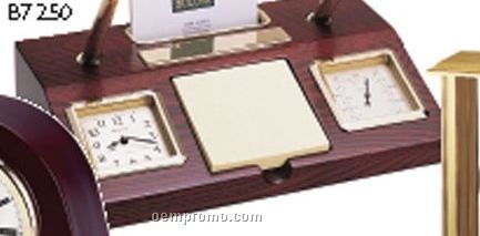 Bulova B7250 Parkston Clock Desk Set