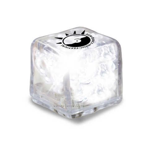 Clear Ice Cube W/ White LED Light