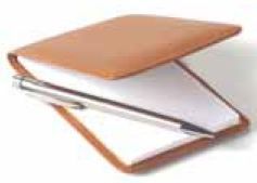 Junior Vertical Jotter - Colored Leather