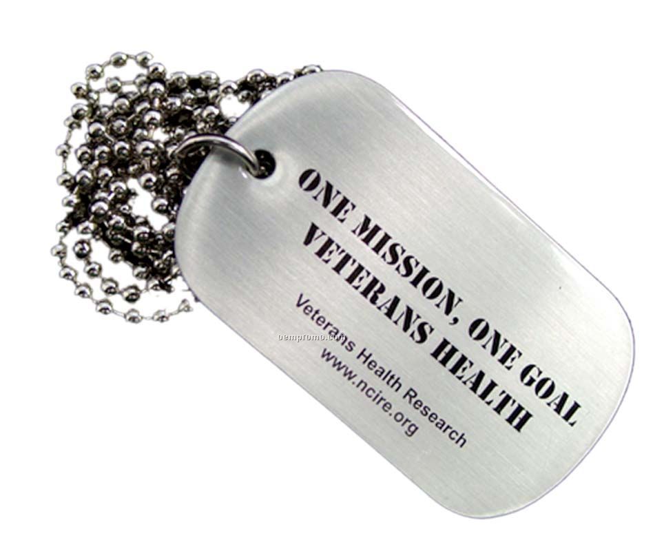 Printed Aluminum Dog Tag Deluxe W/Epoxy Coat (One Side Design)