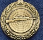 1.5" Stock Cast Medallion (Rifle Scope & Target)