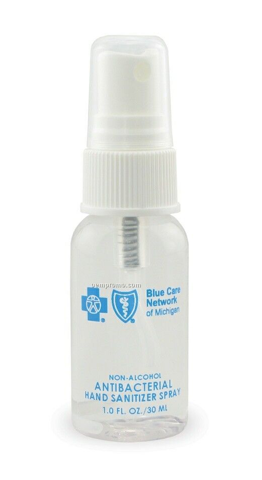 1 Oz. Antibacterial Hand Sanitizer Spray Bottle (Non Alcohol)