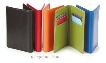 Colorplay Leather Card Case W/ 6 Card Slot