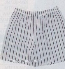 14 Oz. Black W/ Knitted Color Pinstripe Youth Athletic Shorts - 7