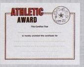 8 1/2"X11" Stock Sport Certificate - Athletic Award