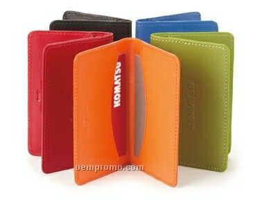 Colorplay Rectangle Leather Card Case