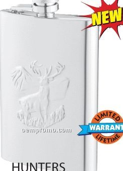 Maxam Embossed 8 Oz Stainless Steel Flask (Deer Hunters)