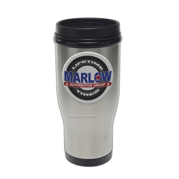 14 Oz. Domed Stainless Steel Auto Mate Tumbler