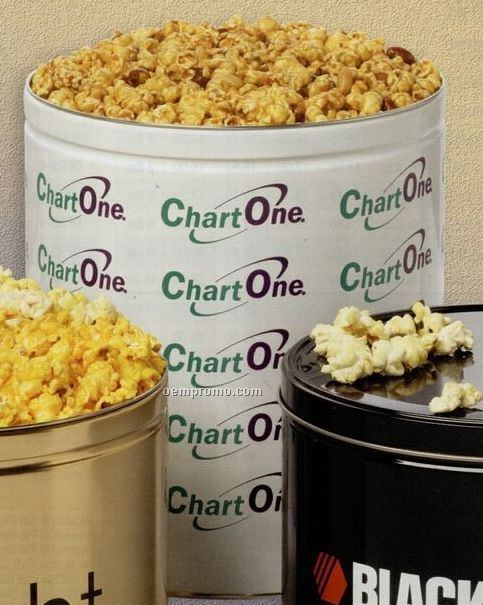 3-1/2 Gallon Buttered Popcorn Custom Tin