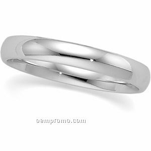 3mm 14kw Comfort Fit Inside Round Lightweight Wedding Band Ring (Size 7)(E)
