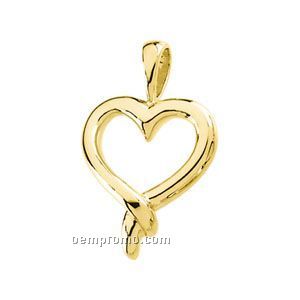 Ladies' 14ky 23mmx14mm Heart Pendant