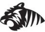 Stock Black & White Tiger Mascot Chenille Patch