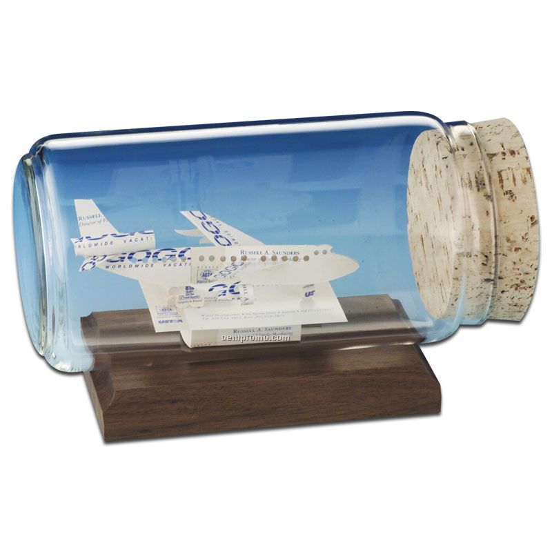 Stock Business Card Sculpture In A Bottle - Dc-10