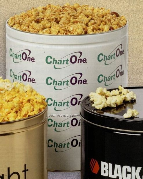 3-1/2 Gallon Cheese Popcorn Custom Tin