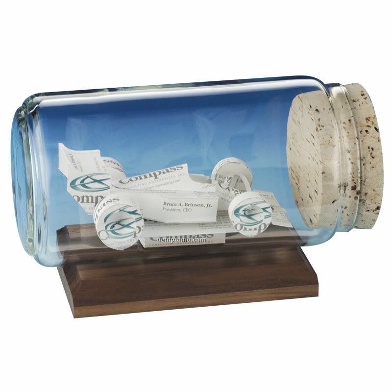 Indy Car Business Card In A Bottle