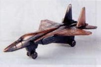 Military Bronze Metal Pencil Sharpener - F-15 Jet Fighter