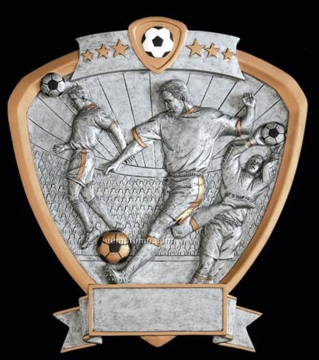 Soccer, Male Signature Shields - 8"