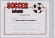 8 1/2"X11" Stock Sport Certificate - Soccer Award