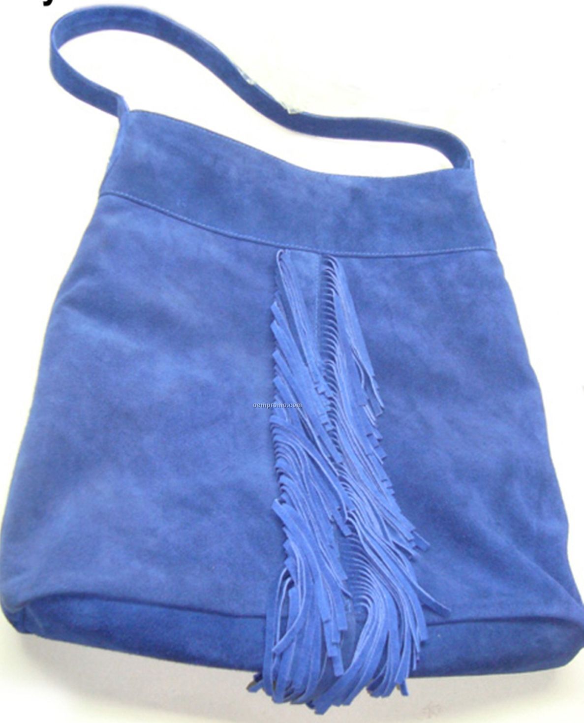 Blue Purse W/ Fringed Front