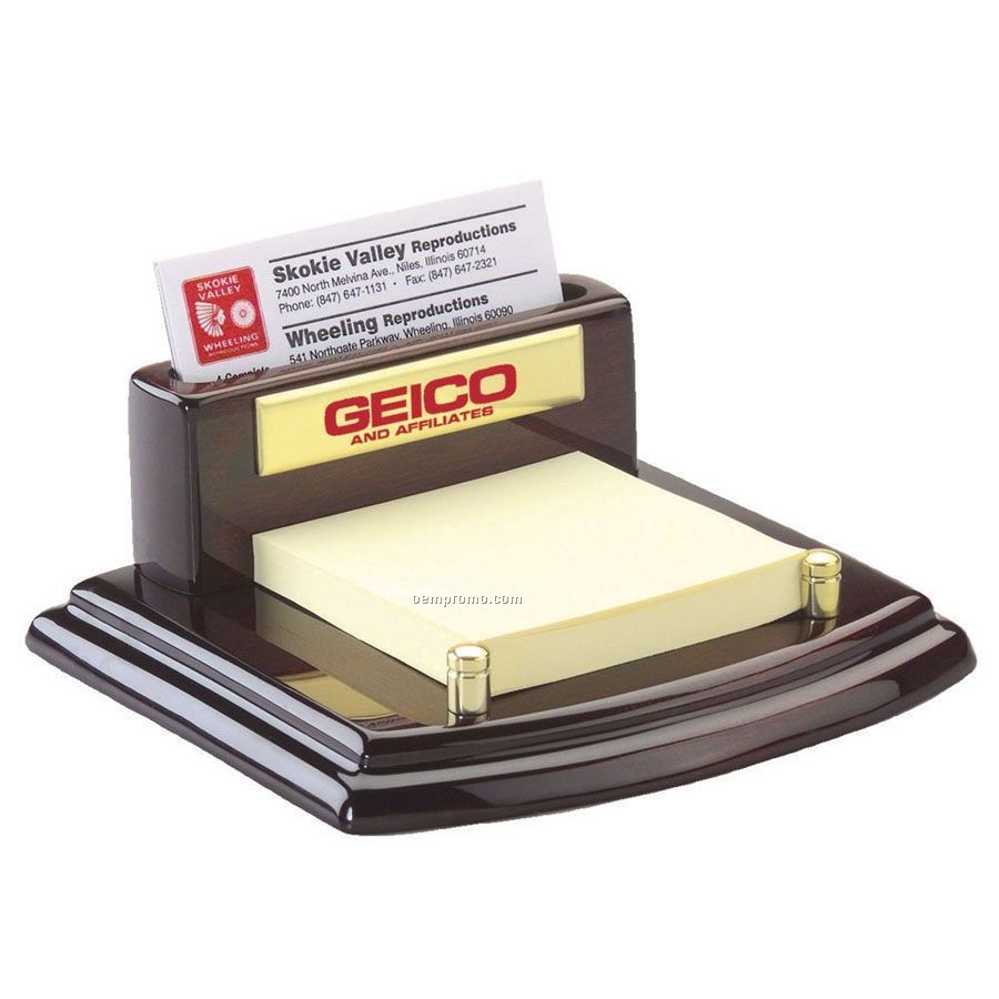 Business Card Holder With Note Pad Holder