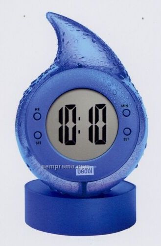Green Water Powered Drop Clock With Alarm Function