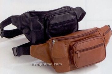 Leather Waist Pouch With Cell Phone Cover