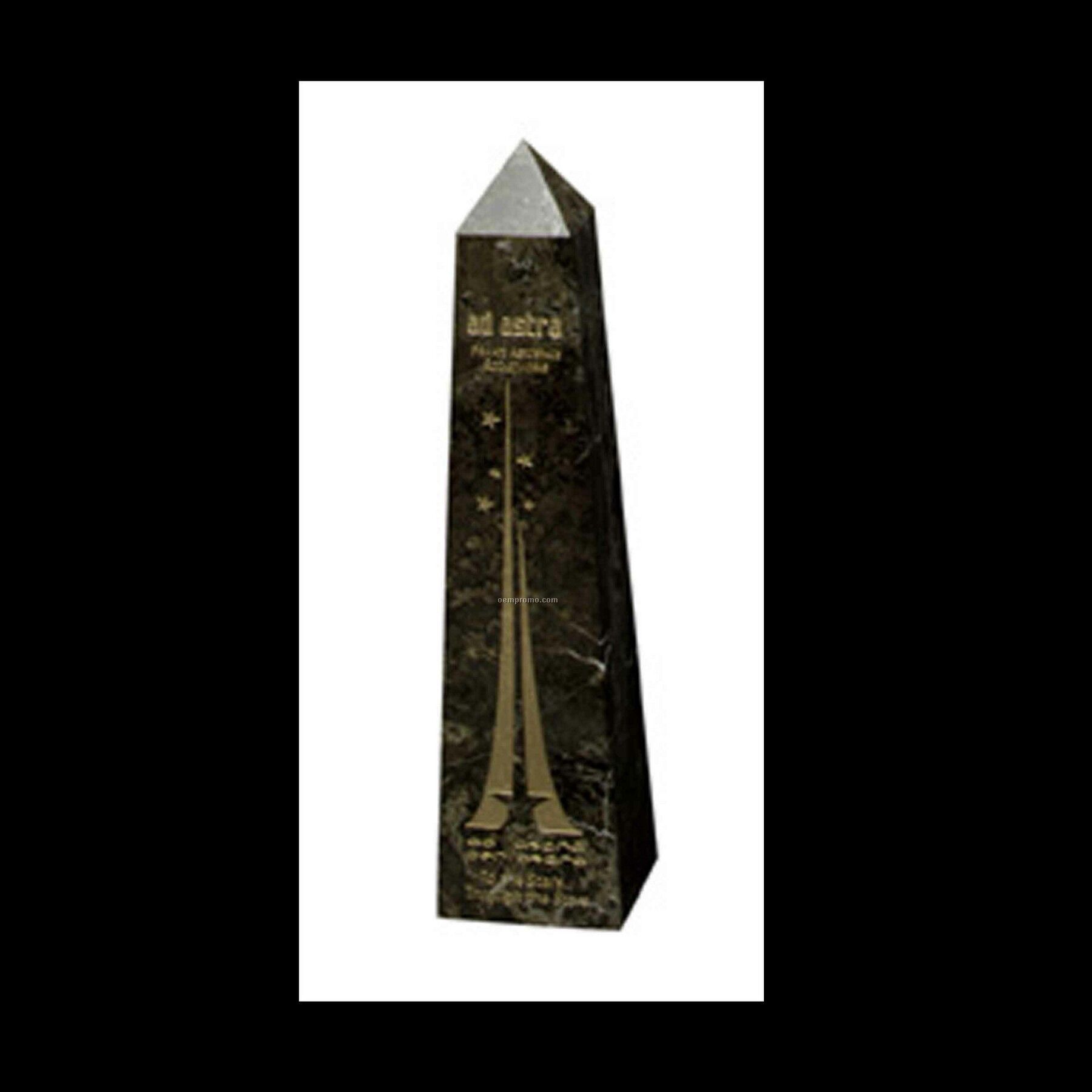 Medium Obelisk Pinnacle Award - Jade Leaf Green