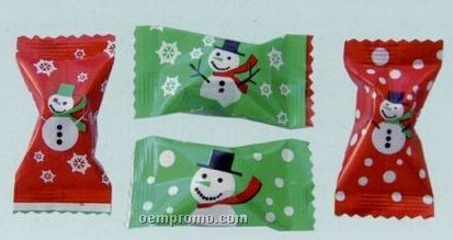 Soft Peppermints Soft Candy With Stock Wrapper (Snowman)