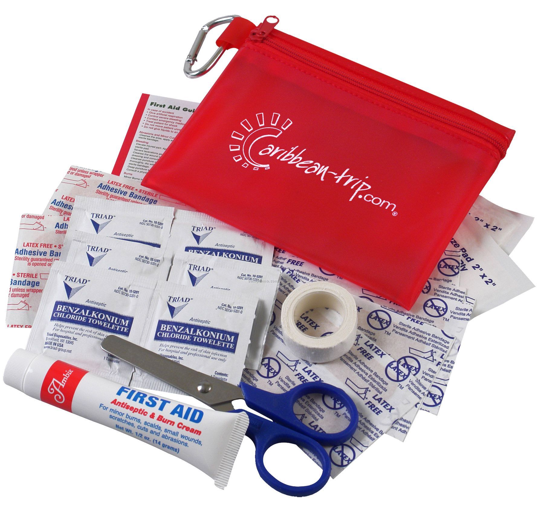 Zip Tote Medical Kit W/Carabiners